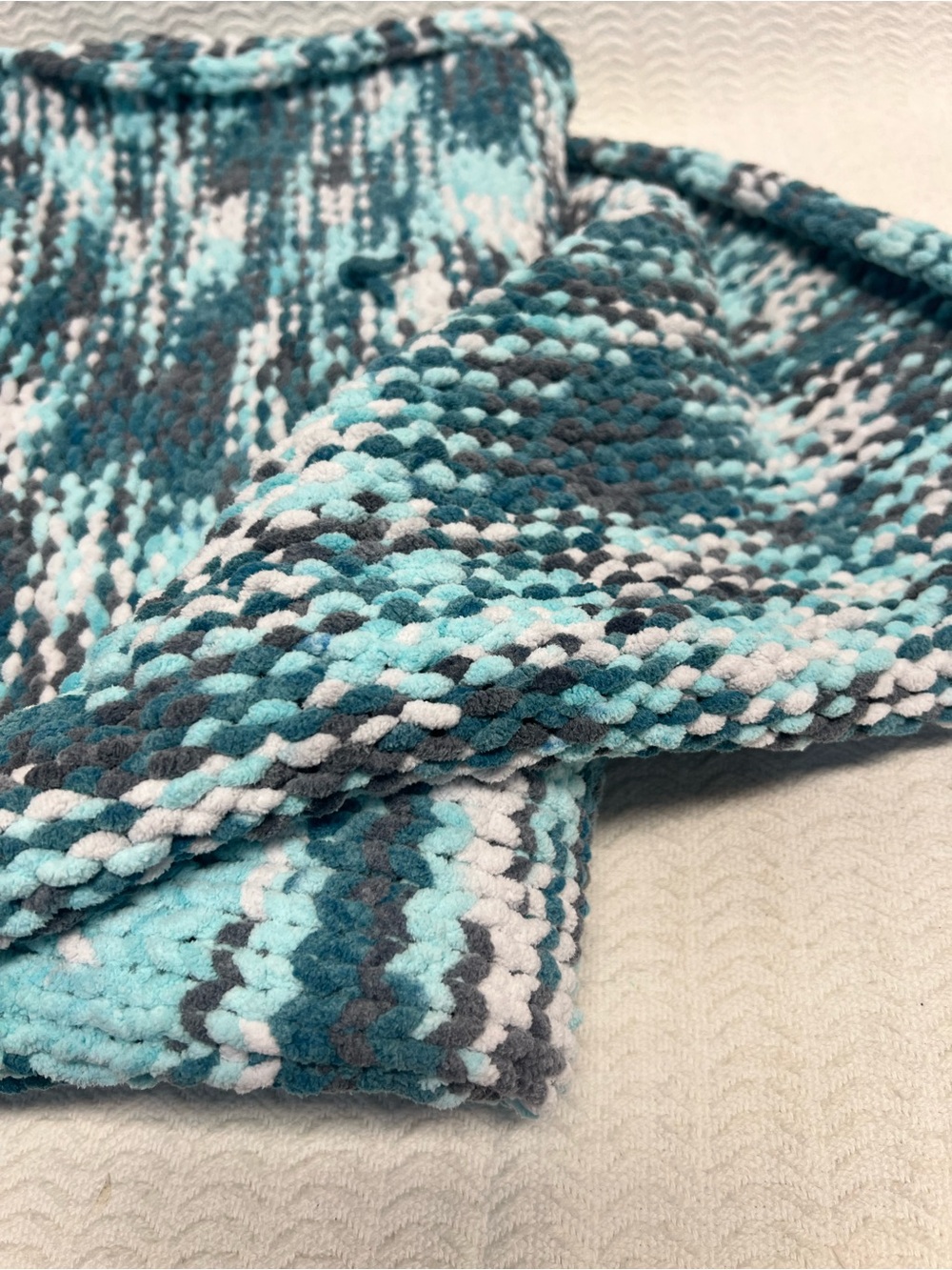 cozy chunky knit crochet handmade blanket